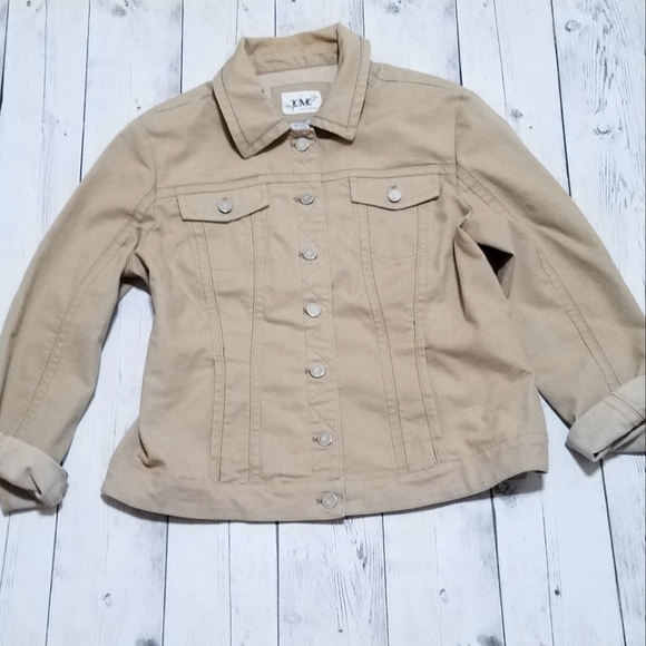Live a Little Jackets & Blazers - LAL "Live A Little" Tan Jean Jacket size Large